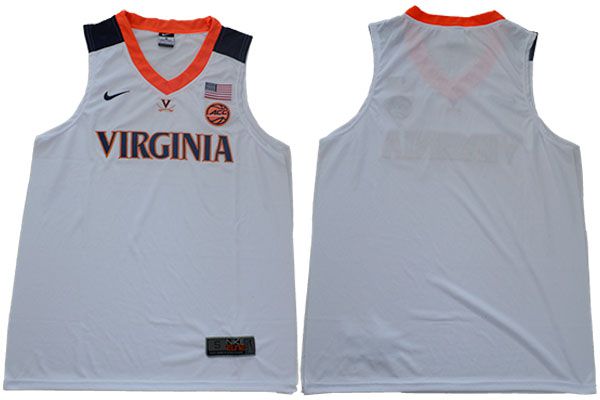 Men Virginia Cavaliers Blank White Nike NBA NCAA Jerseys->ncaa teams->NCAA Jersey